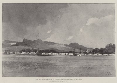 Met de Geallieerde Troepen in China, het Britse Kamp bij Lu-Li-Ho door Charles Auguste Loye